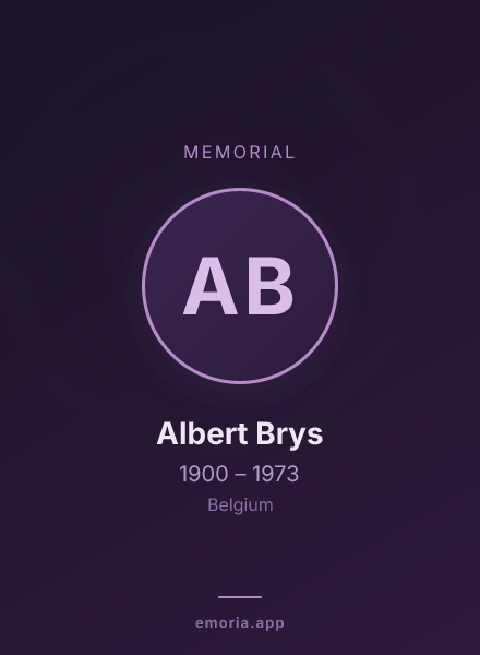Memorial portrait of Albert Brys
