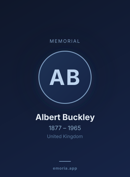 Memorial portrait of Albert Buckley