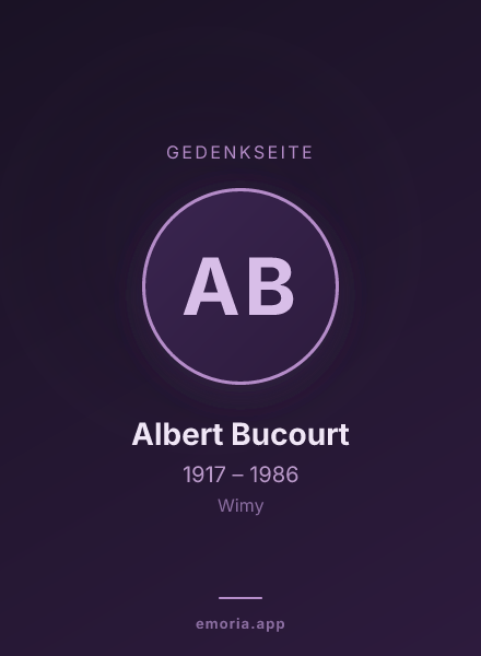 Gedenkportrait von Albert Bucourt