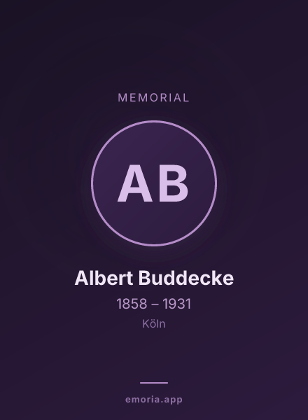 Memorial portrait of Albert Buddecke