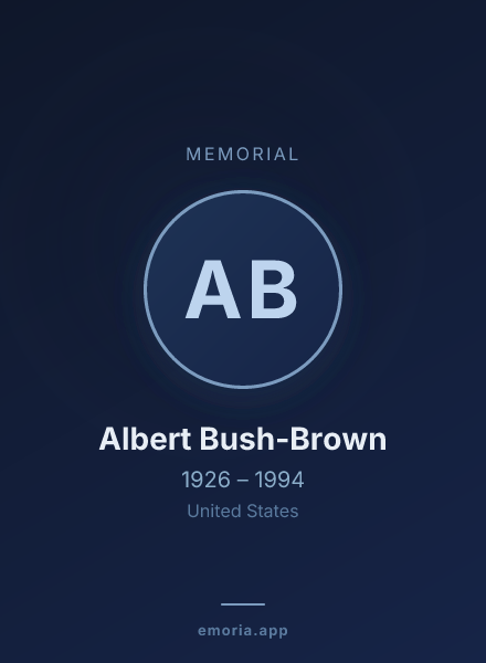 Memorial portrait of Albert Bush-Brown