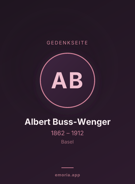 Gedenkportrait von Albert Buss-Wenger