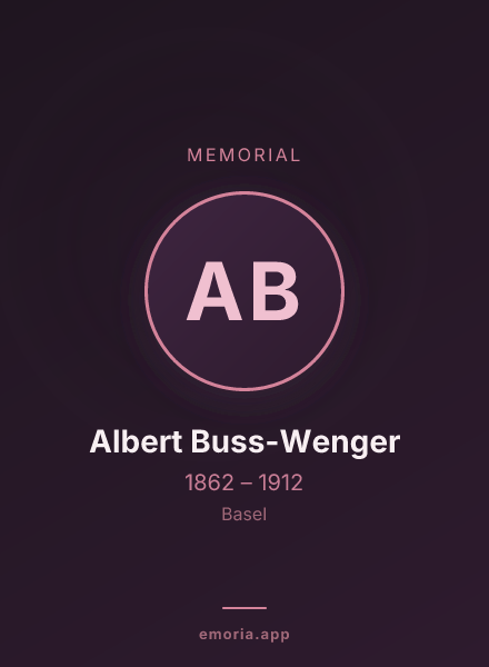 Memorial portrait of Albert Buss-Wenger