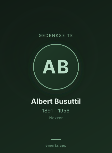 Gedenkportrait von Albert Busuttil