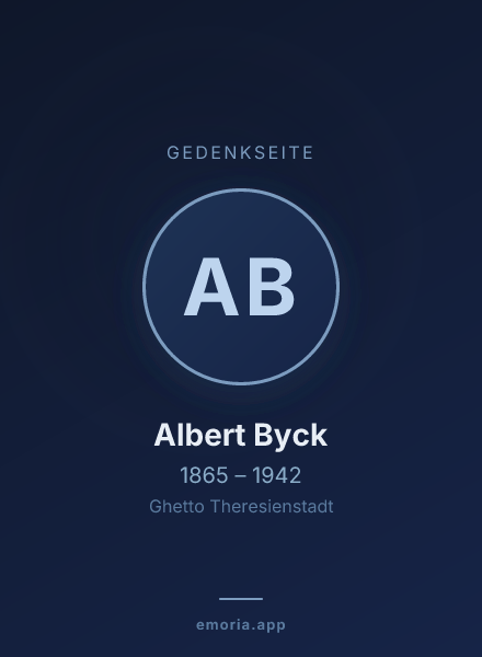 Gedenkportrait von Albert Byck