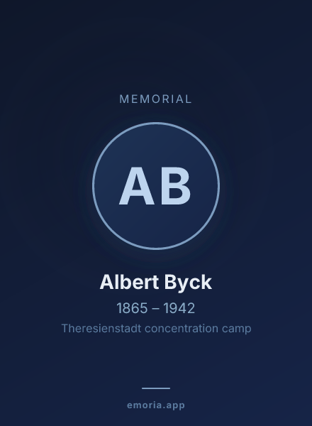 Memorial portrait of Albert Byck