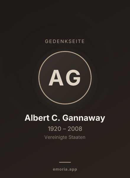 Gedenkportrait von Albert C. Gannaway