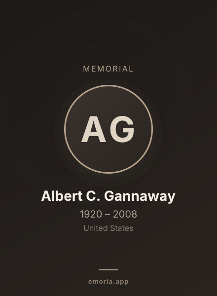 Memorial portrait of Albert C. Gannaway