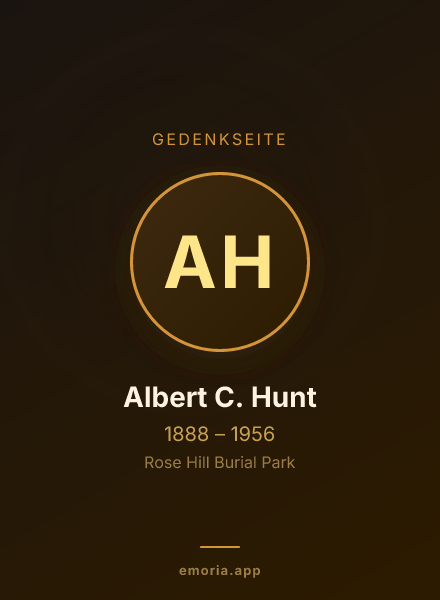 Gedenkportrait von Albert C. Hunt