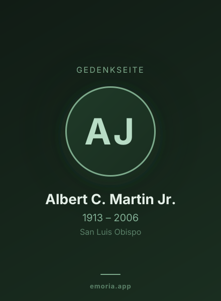 Gedenkportrait von Albert C. Martin Jr.