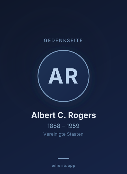 Gedenkportrait von Albert C. Rogers