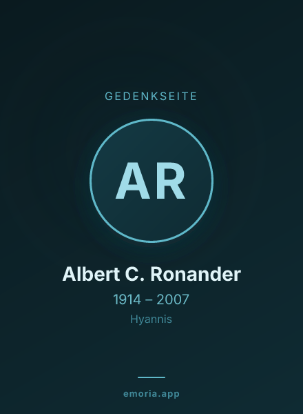 Gedenkportrait von Albert C. Ronander