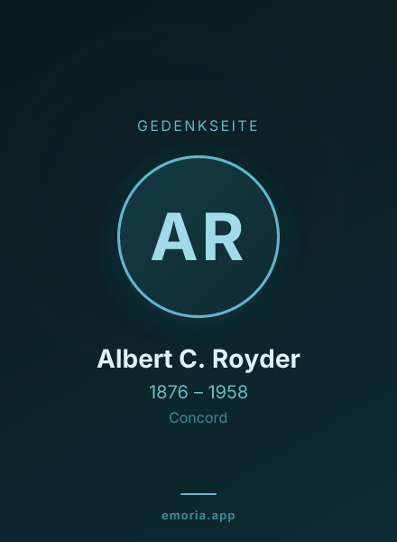 Gedenkportrait von Albert C. Royder