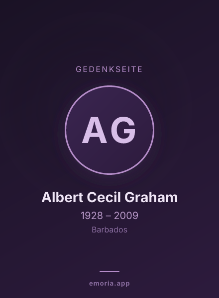 Gedenkportrait von Albert Cecil Graham