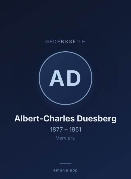 Gedenkportrait von Albert-Charles Duesberg