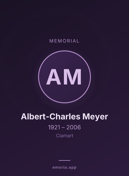 Memorial portrait of Albert-Charles Meyer