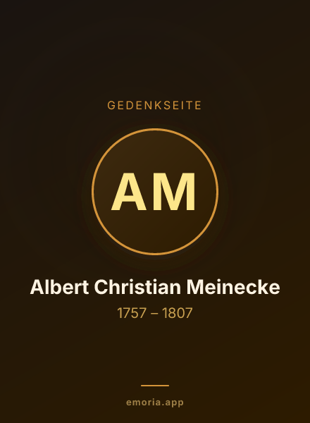 Gedenkportrait von Albert Christian Meinecke