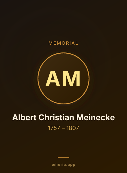 Memorial portrait of Albert Christian Meinecke
