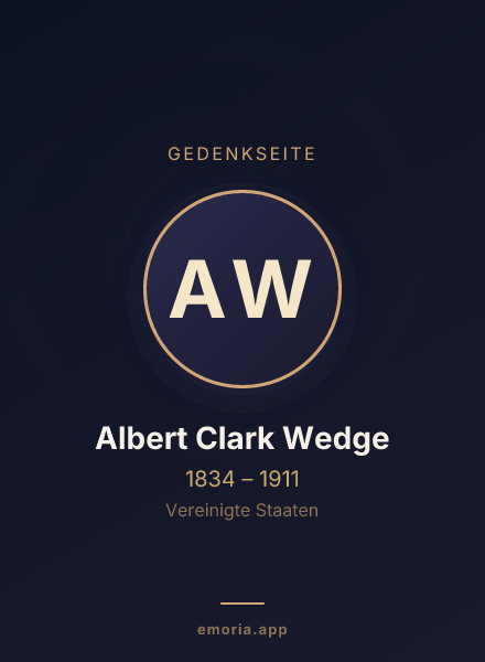 Gedenkportrait von Albert Clark Wedge
