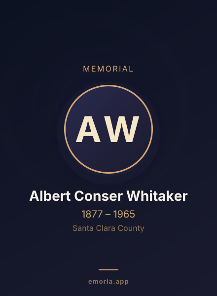 Memorial portrait of Albert Conser Whitaker