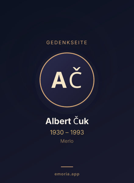 Gedenkportrait von Albert Čuk