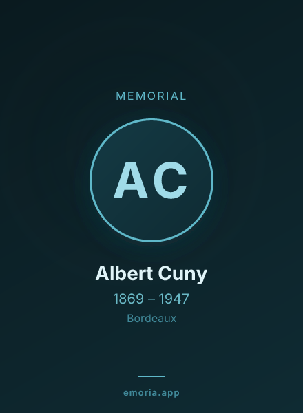 Memorial portrait of Albert Cuny