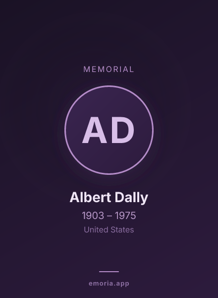 Memorial portrait of Albert Dally