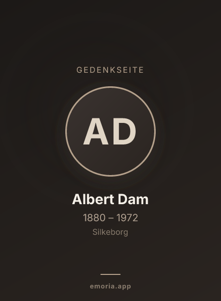 Gedenkportrait von Albert Dam