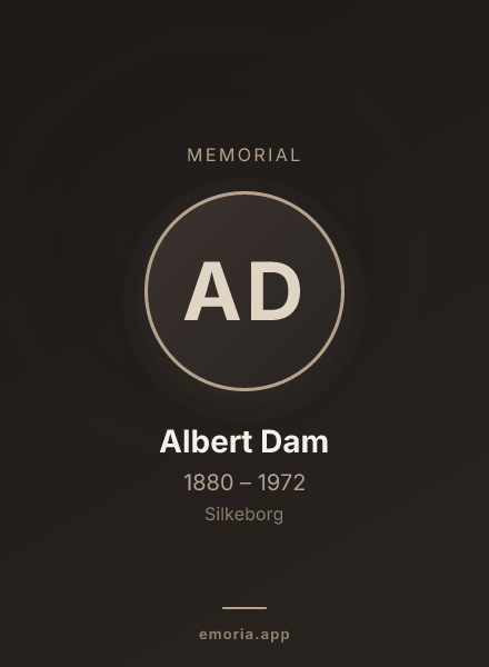 Memorial portrait of Albert Dam