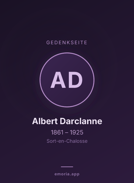 Gedenkportrait von Albert Darclanne
