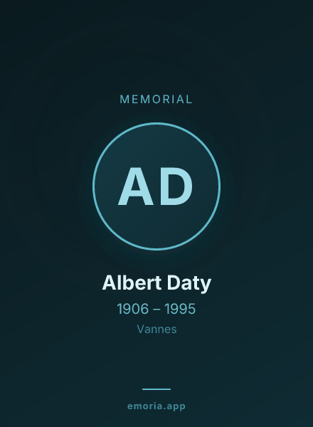 Memorial portrait of Albert Daty
