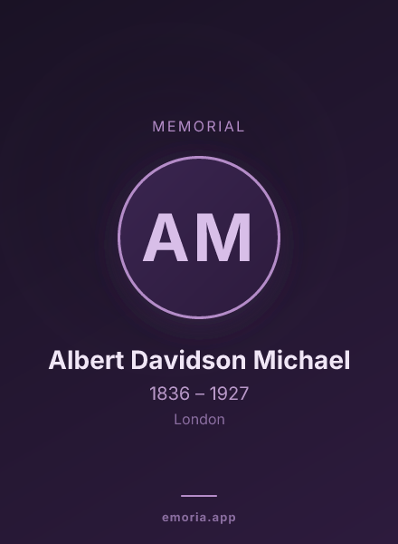 Memorial portrait of Albert Davidson Michael