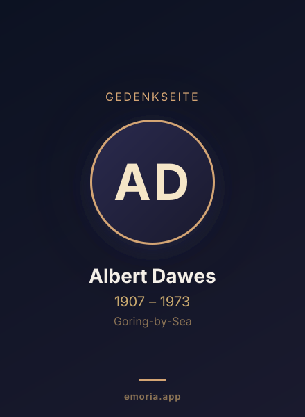 Gedenkportrait von Albert Dawes