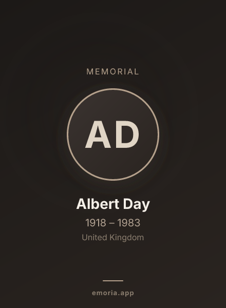 Memorial portrait of Albert Day