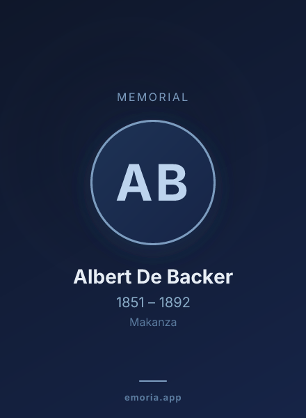 Memorial portrait of Albert De Backer