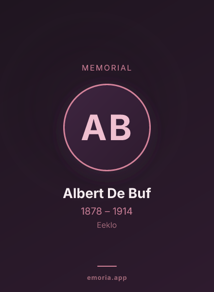 Memorial portrait of Albert De Buf
