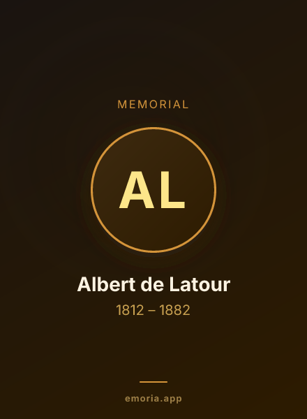 Memorial portrait of Albert de Latour