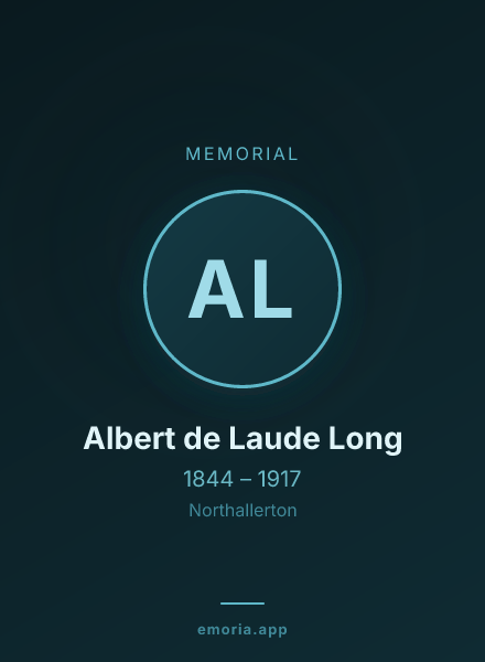 Memorial portrait of Albert de Laude Long