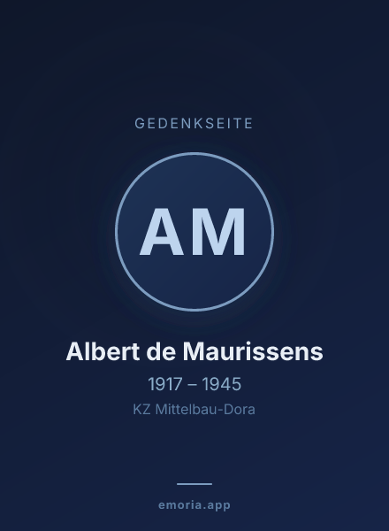 Gedenkportrait von Albert de Maurissens