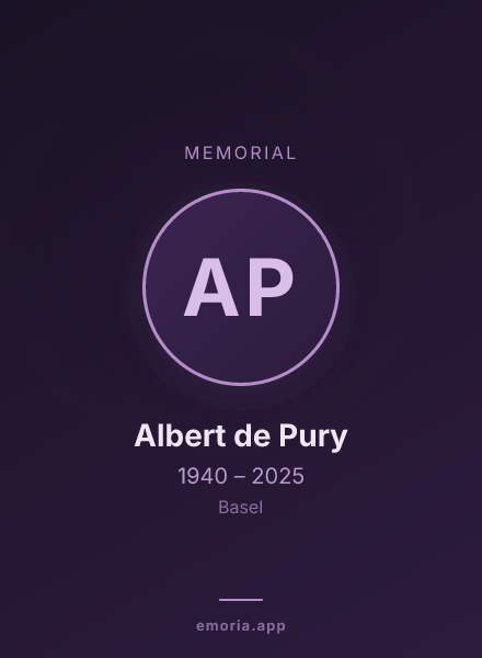 Memorial portrait of Albert de Pury