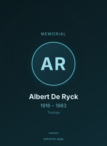 Memorial portrait of Albert De Ryck