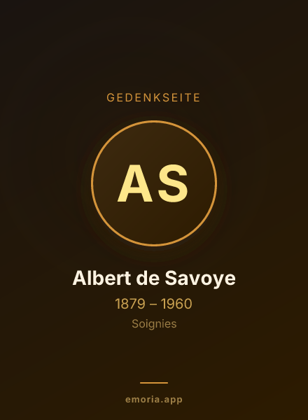 Gedenkportrait von Albert de Savoye