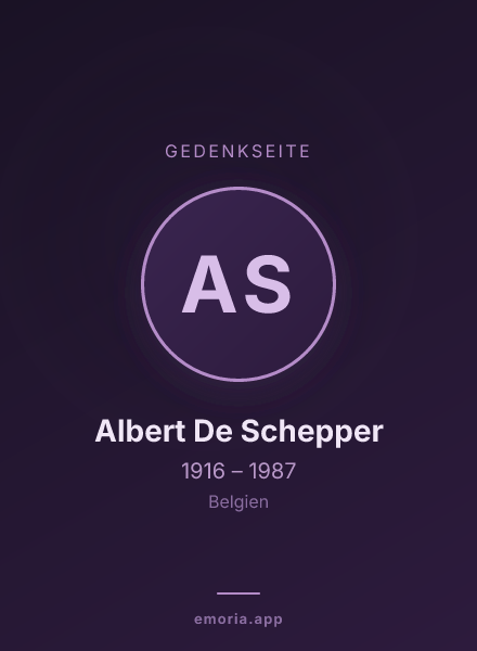 Gedenkportrait von Albert De Schepper