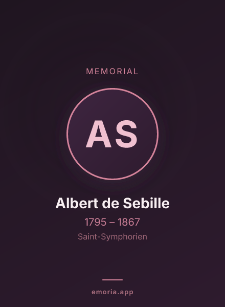 Memorial portrait of Albert de Sebille