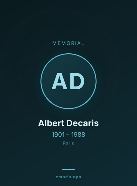 Memorial portrait of Albert Decaris