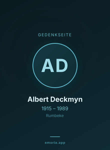 Gedenkportrait von Albert Deckmyn