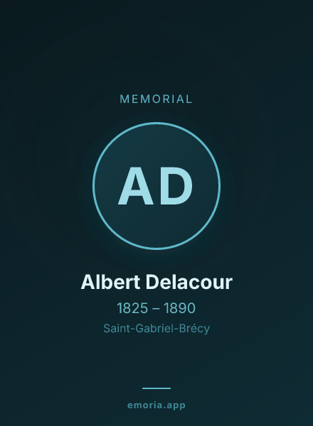 Memorial portrait of Albert Delacour