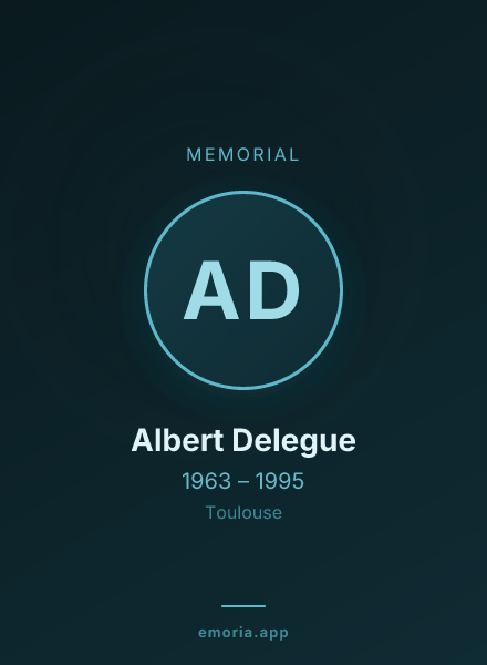Memorial portrait of Albert Delegue