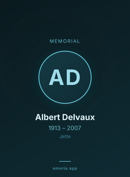 Memorial portrait of Albert Delvaux