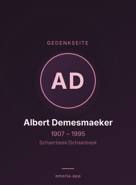 Gedenkportrait von Albert Demesmaeker